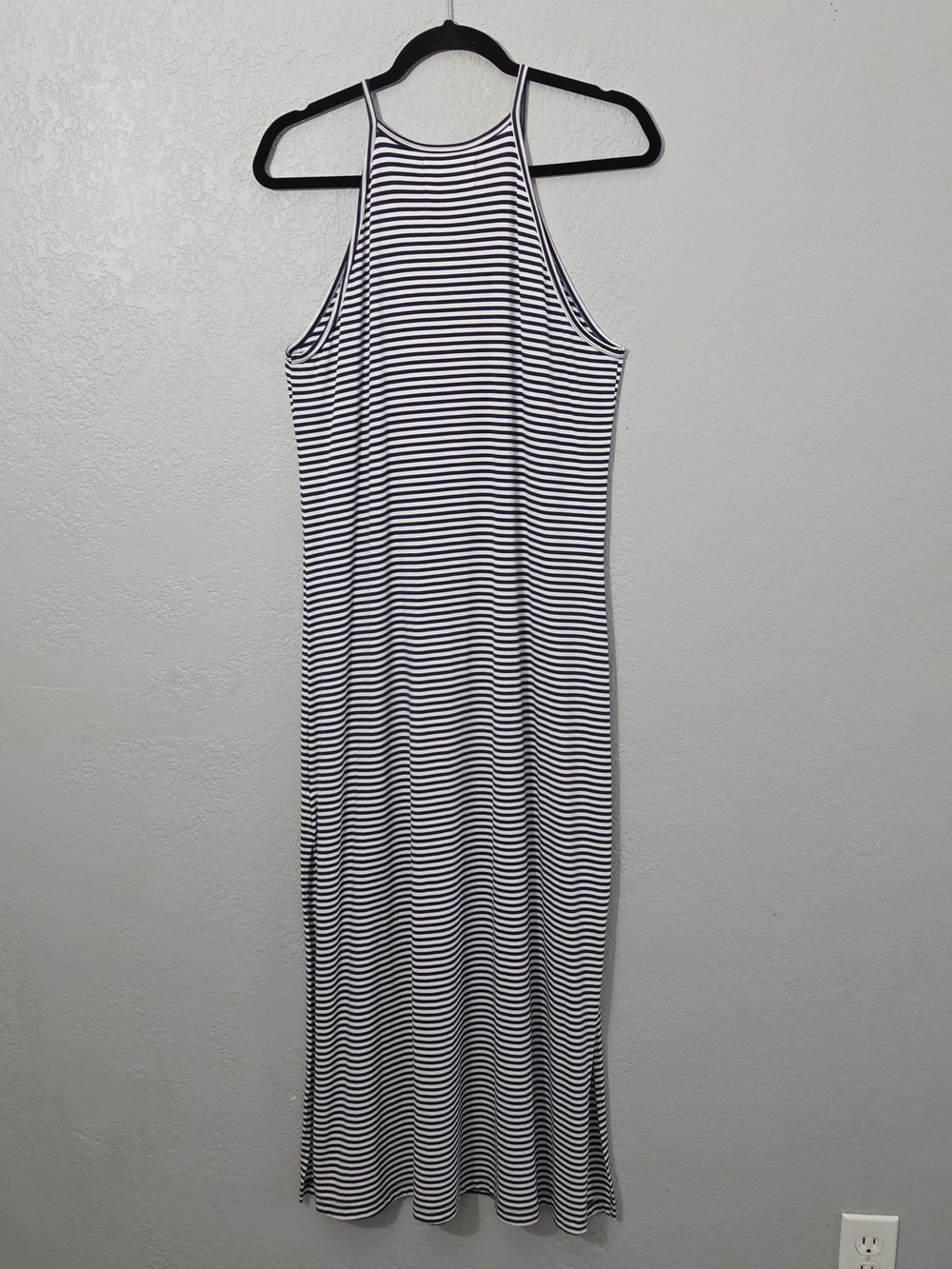 Southcott Bamboo Racerback Striped Maxi Dress Navy & White Womens Small - Picture 7 of 8